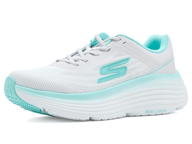 スケッチャーズ レディース シューズ スニーカー SKECHERS Max Cushioning Endeavour Ardena WhiteAqua ホワイト