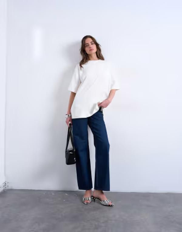 トップショップ レディース ボトムス デニムパンツ ストレート ローライズ ジーンズ Topshop Ember low rise straight leg jeans indigo rinse IN
