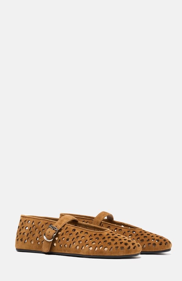 スカロッソ レディース シューズ サンダル SCAROSSO Evelyn Ballerinas Tobacco Suede 76,340円