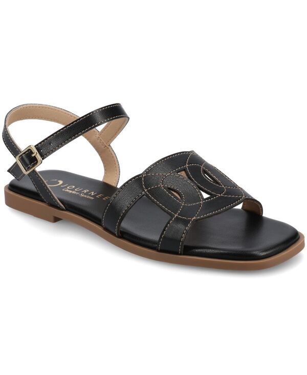 ジュルネ コレクション レディース シューズ サンダル アンクル Journee Collection Womens Bridey Open Toe Ankle Strap Sandals Black