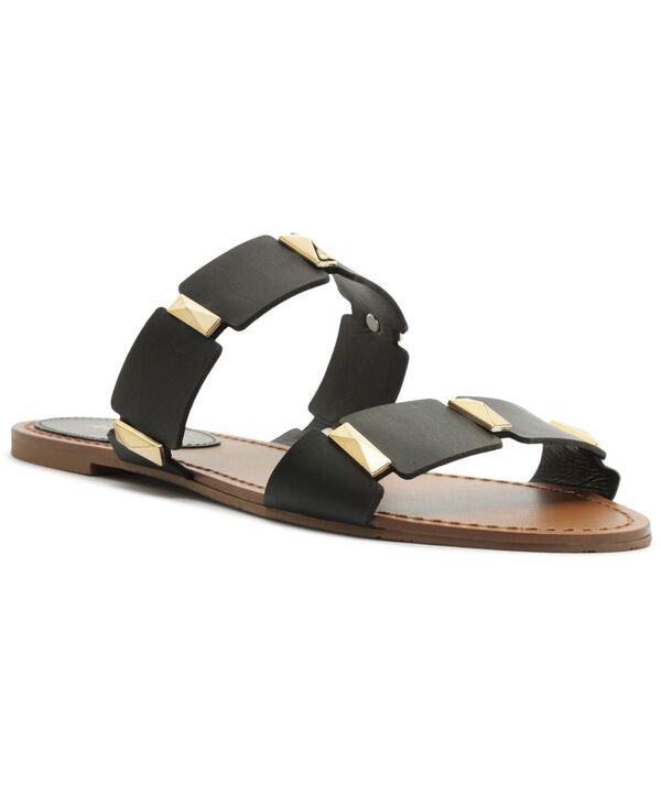 アレッツォ レディース シューズ サンダル Arezzo Womens Lyra Slip On Flat Sandals Black ブラック