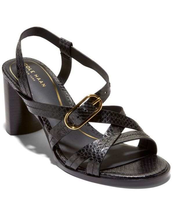 コールハーン レディース シューズ サンダル ヒール Cole Haan Womens Dillon Heeled Strappy Sandals Black Glossy Snake Print ブ