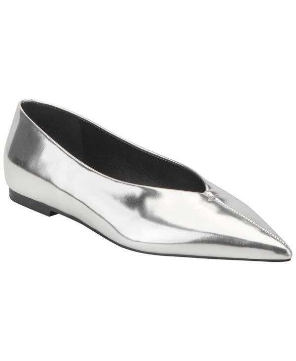 マーク・フィッシャー レディース シューズ パンプス Marc Fisher LTD Womens Casee Pointed Toe Dress Flat silver Mirror Leather