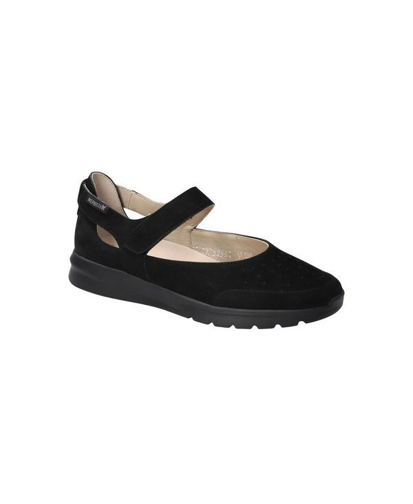 メフィスト レディース シューズ パンプス レザー Mephisto Womens Marsia Leather Ballet Flat with Straps Black ブラック