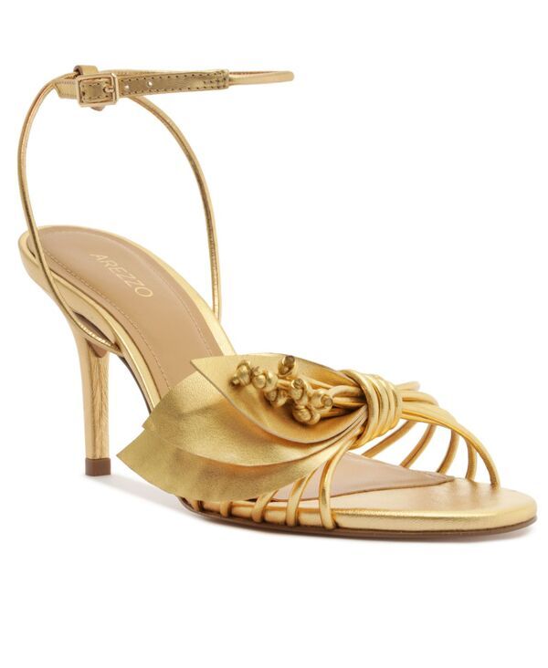 アレッツォ レディース シューズ サンダル ヒール Arezzo Womens Viola High Stiletto Heel Dressandals Ouro