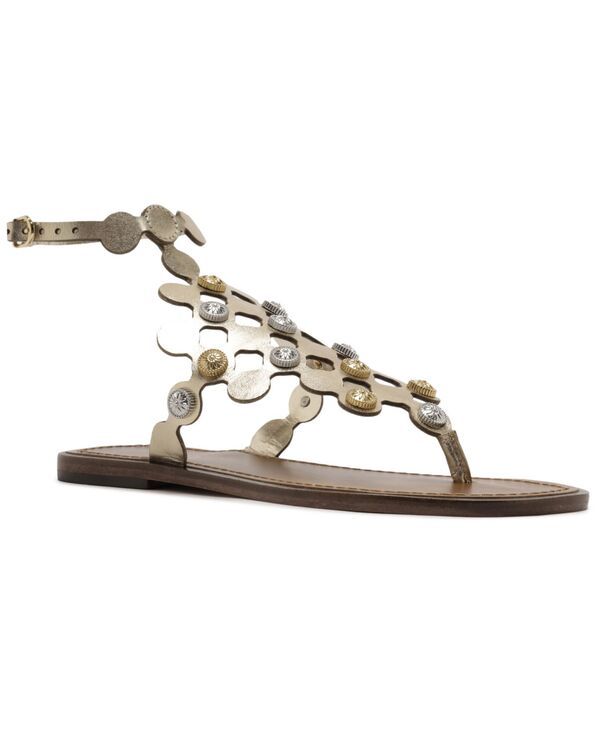 アレッツォ レディース シューズ サンダル Arezzo Womens Haven Flat Sandals Platino