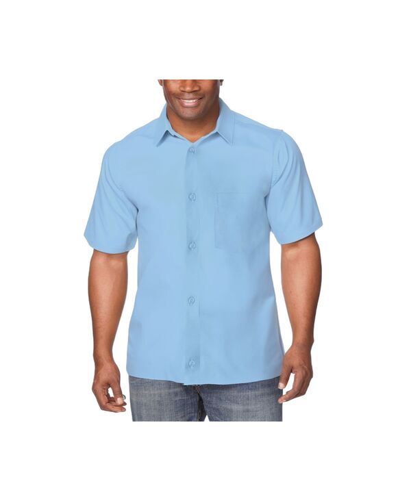 キングサイズ メンズ トップス シャツ オックスフォード トール 半袖 KingSize Big Tall ShortSleeve WrinkleFreeveryday Oxford Sky blue