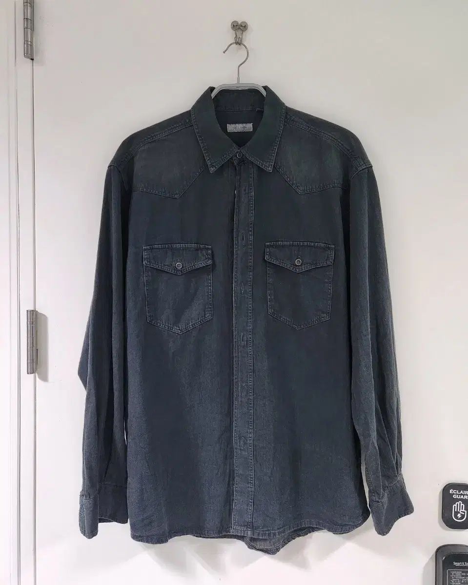 5 105) BELIER(ベルリエ) セリフ デニムシャツ ヴィンテージ Indigo