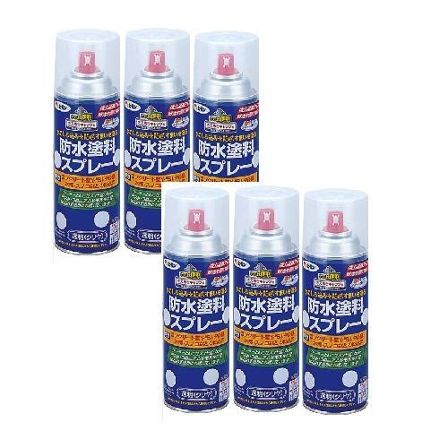 アサヒペン 防水塗料スプレー ４２０ＭＬ スプレー専用内箱入り６本セット送料無料 d5e319c1