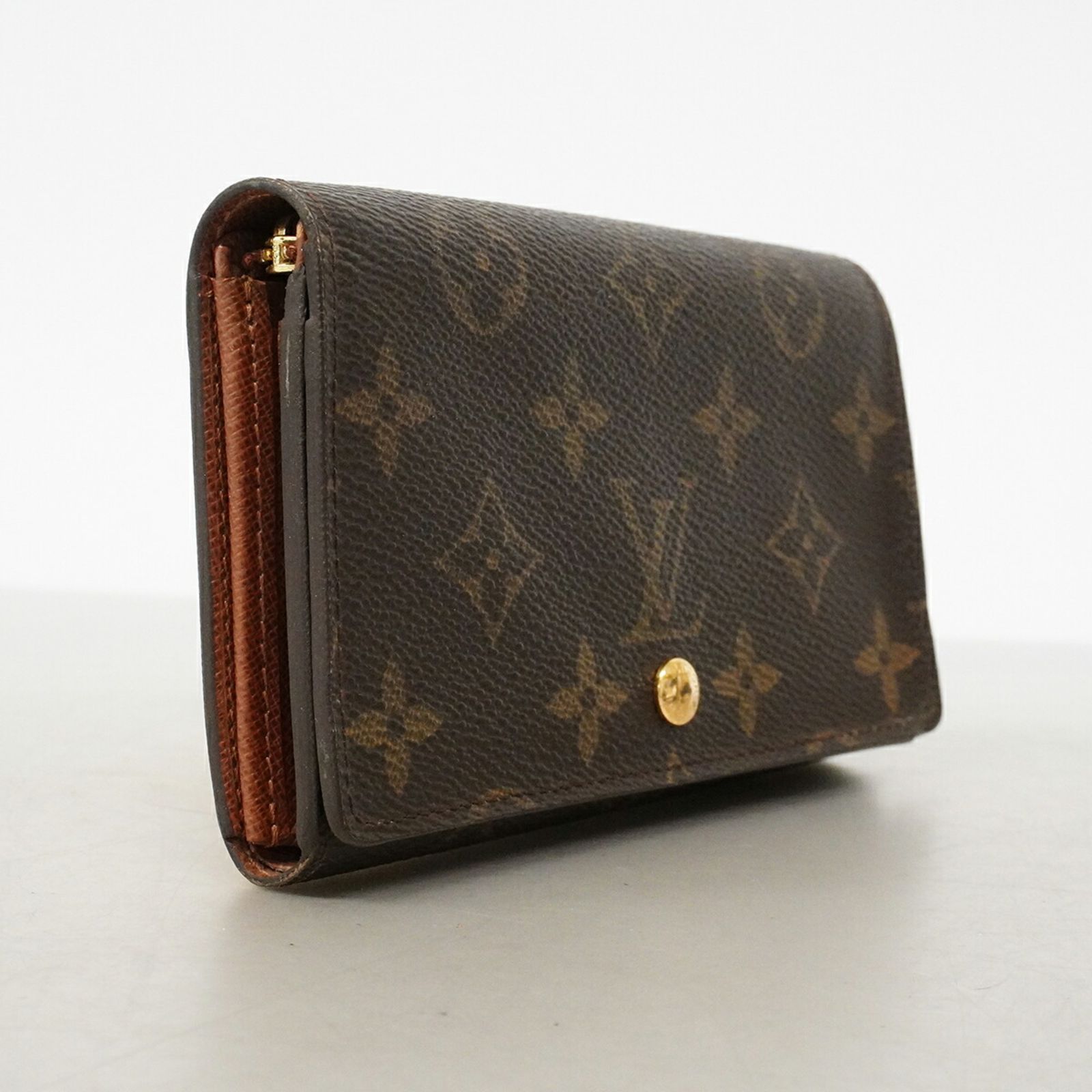 美品 ルイヴィトン トレゾール M61736 二つ折り財布 ブラウン ルイ・ヴィトン(Louis Vuitton) ルイ・ヴィトン 財布 モノグラム