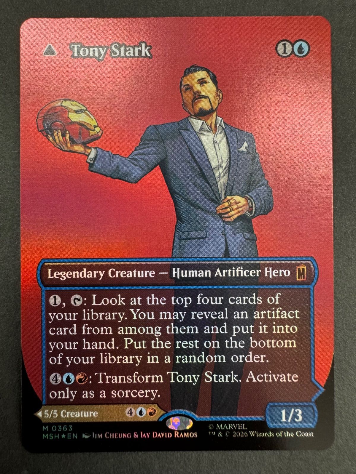 MTG トニー・スターク インビンシブル・アイアンマン 英語 foil