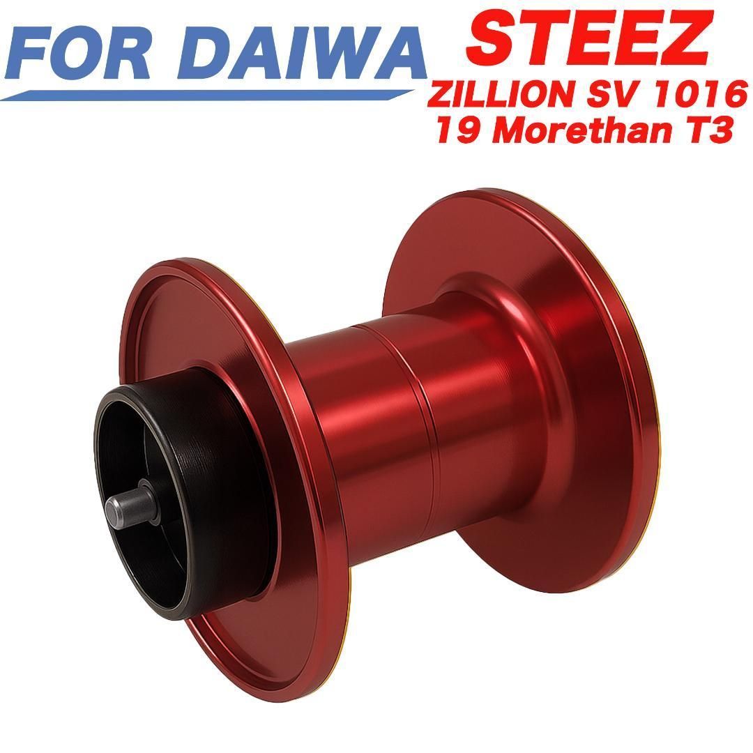 赤色 ベイトリール 替えスプール 金属製 深溝スプール ダイワ DAIWA に