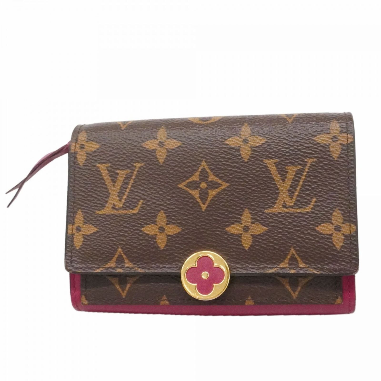 ルイ・ヴィトン(Louis Vuitton) ルイ・ヴィトン 財布 モノグラム ポルトフォイユフロールコンパクト M64588 ブラウン フューシャレディース