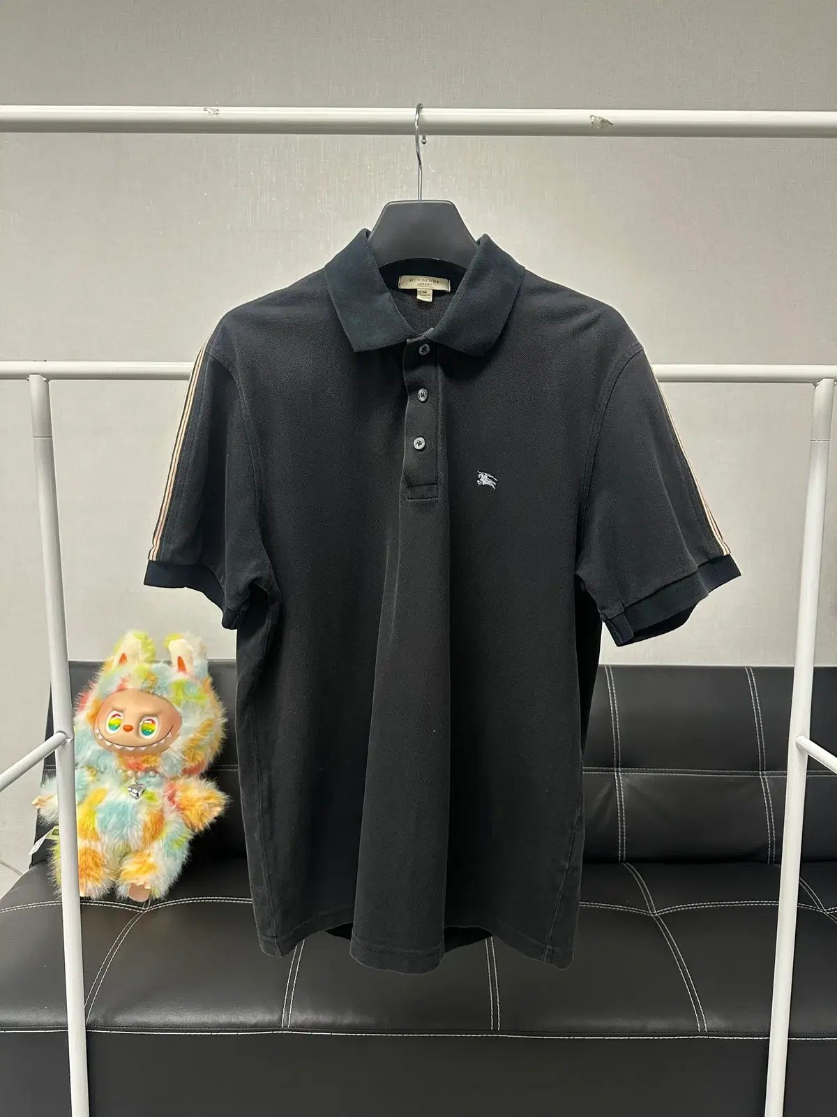 サイズ 100) バーバリー ブラック カラ 半袖Tシャツ