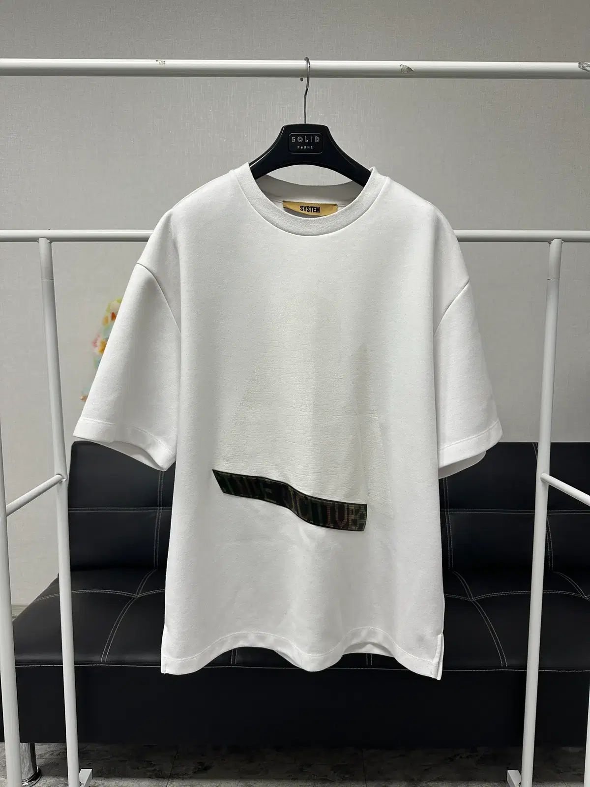 サイズ 105) システムオム 白 オーバーサイズ Tシャツ