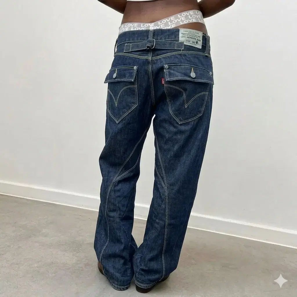 日本購入 超レア LEVI'S ENGINEERED JEANS バギー ルーズフィット シンチバック ロイヤル サイズ 30