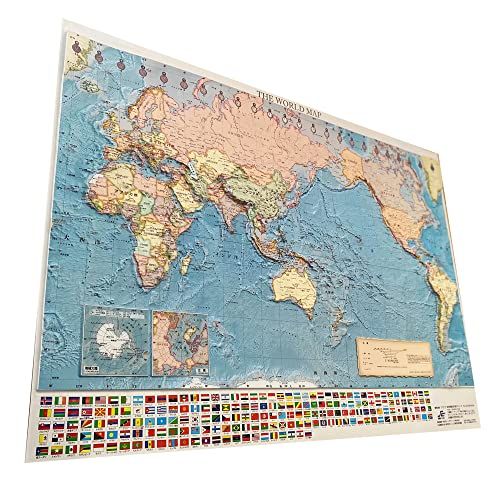 ソウマ PALCCOAT 立体世界地図 3d world map 抗菌加工済み 578mm×820mm 地図 職人が1枚1枚手作業で成型送料無料 54719f7b