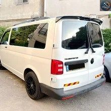 VW T5 T5.1 T6 T6.1 ダブルドアスポイラー 1セット 車用リアトランクスポイラーリッドウィング /カーボンファイバー調