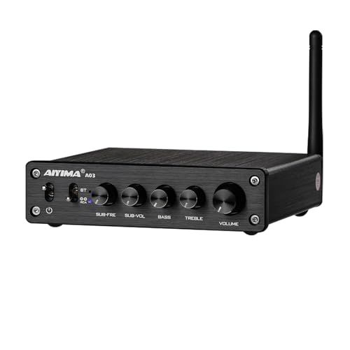 【新品】AIYIMA A03 TPA3116サブウーファーアンプ QCC304X Bluetooth 5.2 HiFi TPA3116D2 2.1チャンネルデジタルオーディオアンプ50W * 2 + 100W サポートAAC、SBC、aptX 4a692f59