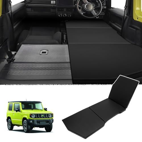 CARVANTA スズキ ジムニー JB64 車中泊 マット ジムニーシエラ JB74 車中泊ベッド 段差解消 快適睡眠 JIMNYに対応 AT車 MT車 多機能カーマット PVC+EPE 折り畳み 超軽量 防水 車中泊キット 片側 防災グッズ 1個入り as