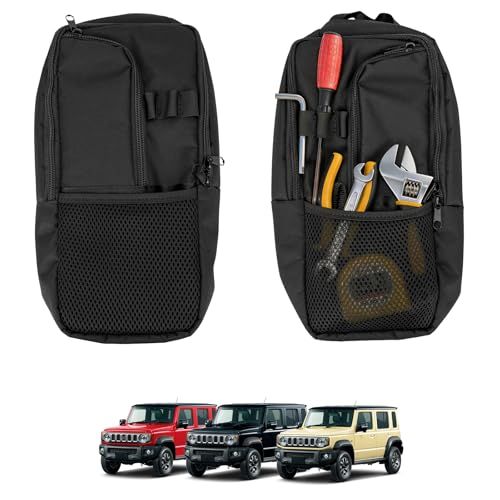 ジムニー ノマド JC74専用 荷室窓収納バッグ 車用収納ポケット リアクオーターウインドウ収納 リアサイドウインドウ収納 カーゴ収納オーガナイザー 小物収納 整理整頓 車中泊 多機能ボックス ブラック 防水オックスフォード生地 内装 カスタム パーツ アas