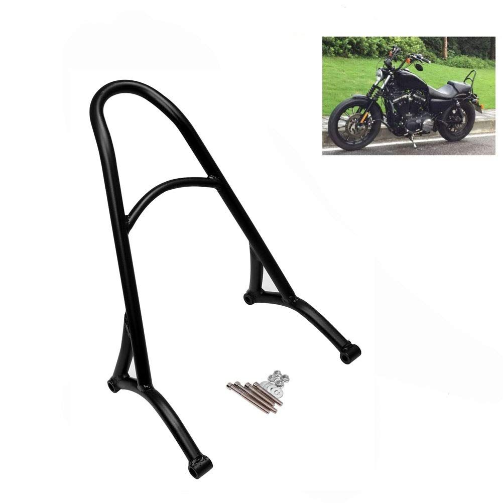 新品 Baohatsu ハーレー リアバックレスト ショートシーシーバー 振れ止め スチールメタル製 ブラック スポーツスター XL883/XL1200/48 2004-2016年モデル適用