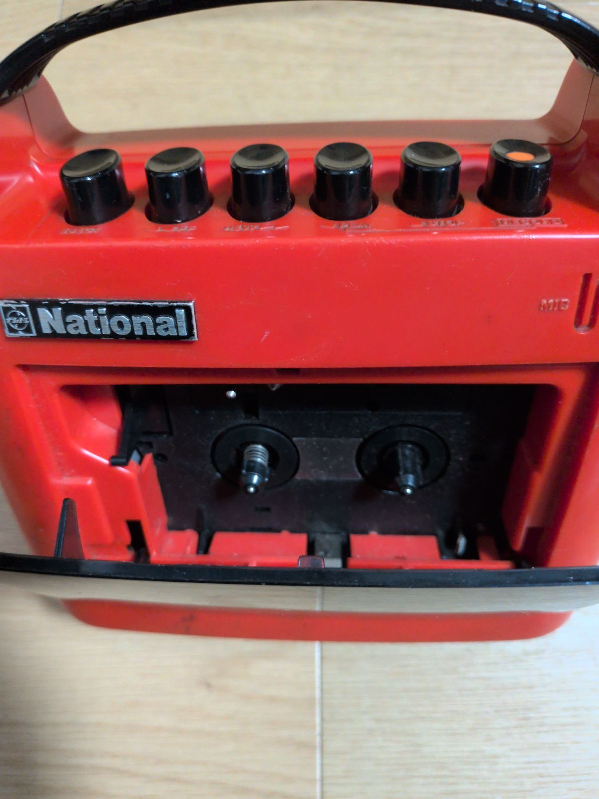 昭和レトロ National かぺっと RQ-304 実働 箱 説明書等付き 昭和レトロ National RQ-304 カセットテープレコーダー 赤 本体 - メルカリ