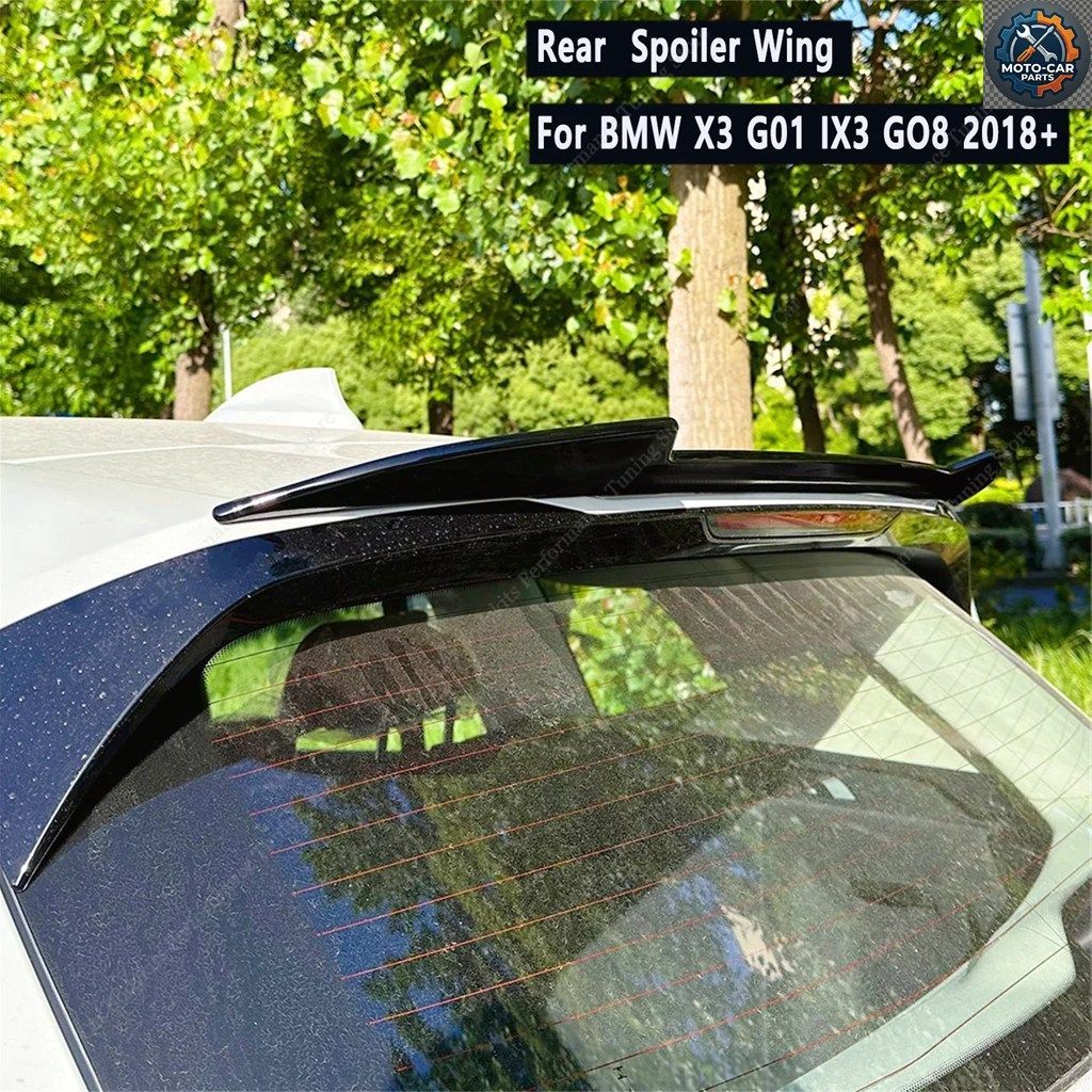光沢ABSマックススタイルリアスポイラー BMW X3 G01 IX3 G08 20D 28I 30I 30D 30E 2018-2024 リアルーフスポイラーキャップ チューニング