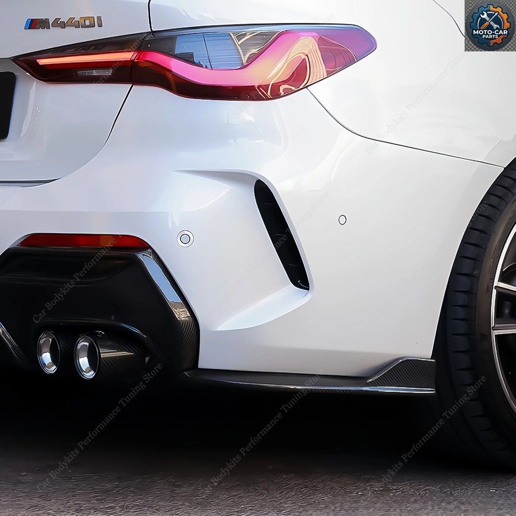 BMW G22 G23 リアバンパーサイドスプリッター 4シリーズ 420I 420D 430I 430D M440I M440D 2ドア リアバンパーディフューザースカート チュ
