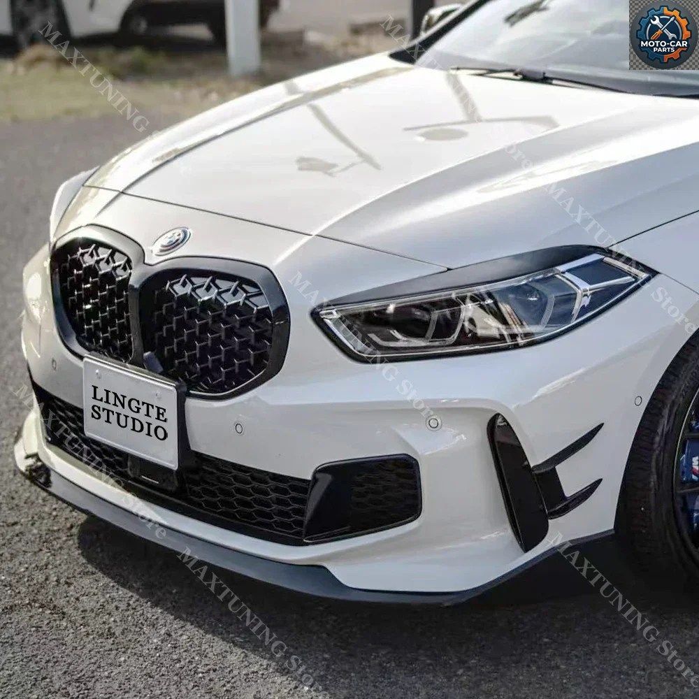 BMW F40 118I 120D 128TI M135I 2019-2023 フロントヘッドライトアイブロウアイリッドバンパーエアベントカバーサイドスプリッターステッカ