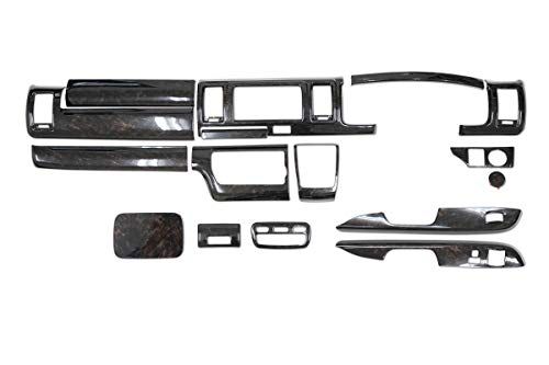 R◆TRISTAR'S [ハイエース 200系 4型 5型 6型 7型 8型 S-GL 標準ボディ用] ダークプライム仕様 インテリアパネル 16P 黒木目マホガニー調 c316bbde
