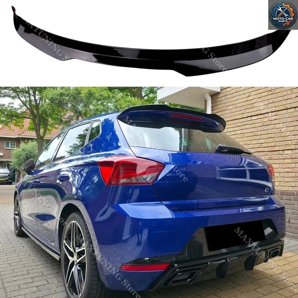 SEAT IBIZA FR / STANDARD MK5 5ドアハッチバック 2017-2024 リアルーフスポイラーウィングキャップ テールウィングスプリッタートリム グ
