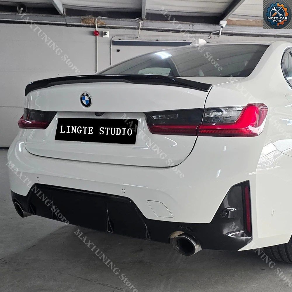BMW 3シリーズ G20 G80 2019-2025 M3 330I 320I 330D M340I MPスタイル リアトランクスポイラー ブートリップ テールウィングスプリッター