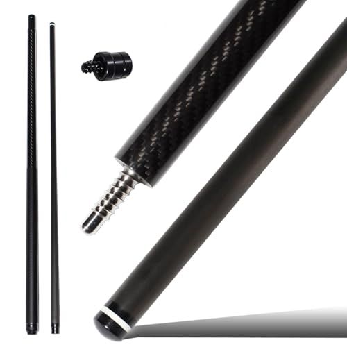 ビリヤード キュー T700カーボンファイバー前肢 3K綾織りカーボン後肢 ブレイクキュー 長さ147cm 重量19oz 先端径12.9mm UV印刷+エラストマーグリップ ステンレス8条ネジ連結 プロ仕様送料無料