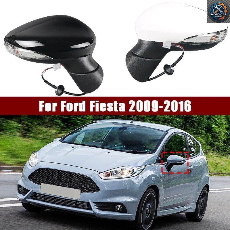 フォード フィエスタ 2009-2013-2016用 電動調整式 LEDターンシグナル付きカーミラーアセンブリ