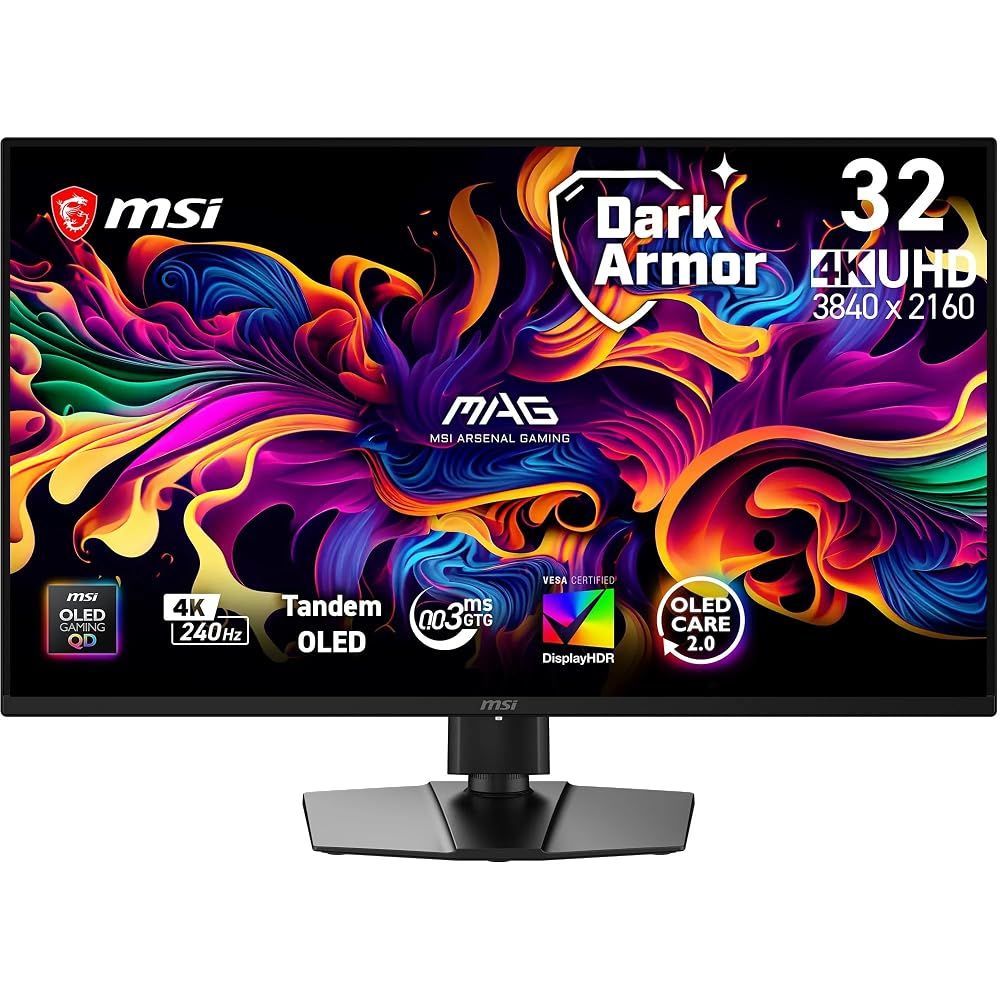MSI QD-有機EL ゲーミングモニター MAG 321UP QD-OLED X24 31.5インチ/4K UHD/QD-OLED/240Hz/0.03ms（GTG）