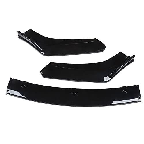 フロントバンパーリップスプリッターキット 3個セット ハイタフネスグロスブラック ユニバーサル フロントスポイラーボディキット 自動車パーツ★m 0bc10fbf
