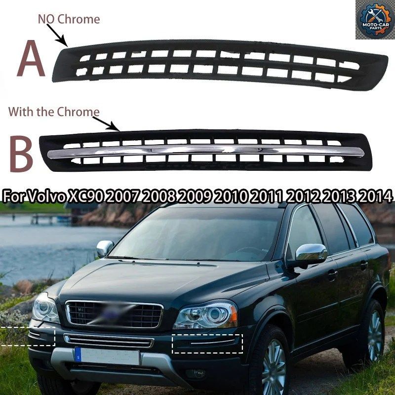 ボルボ XC90 2007 2008 2009-2014 30678954 30678953 左/右 フロントバンパーグリル トリム ベントストリップ