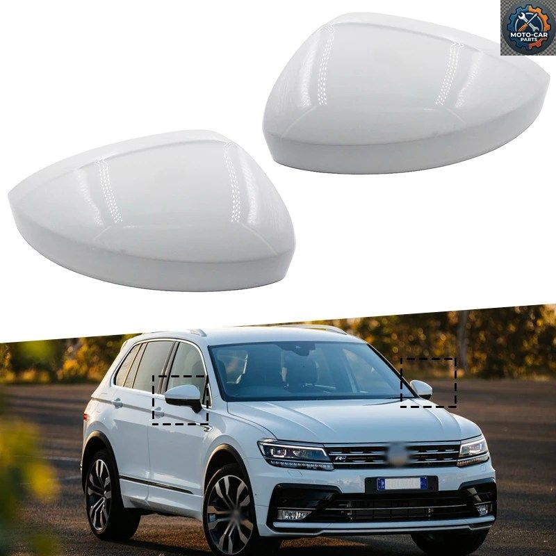 左/右 VW ティグアン 2017 - 20 車用サイドミラーカバー ウィングキャップ ハウジング