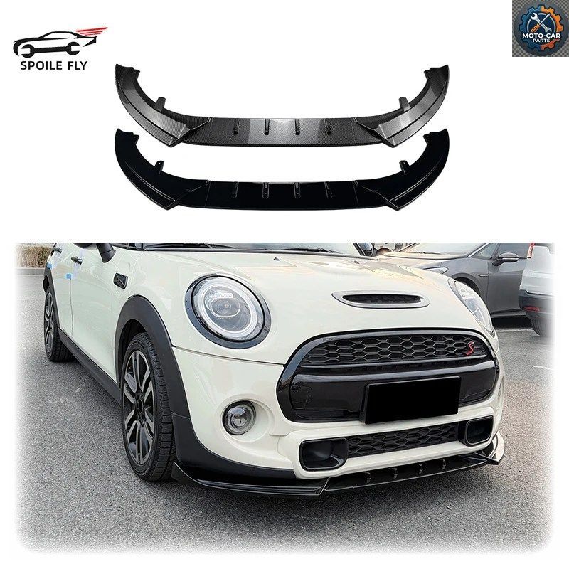 BMW MINI COOPER 2014-2021 S F55 F56 F57 ABS製 フロントリップバンパースポイラー カーボンファイバー調