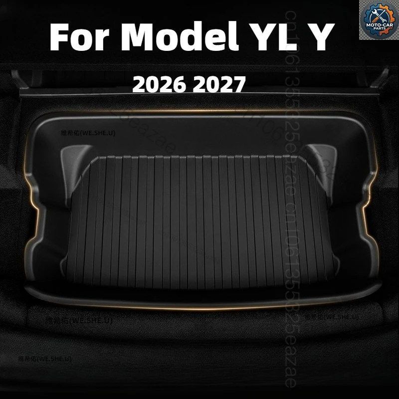 テスラ モデル YL Y ジュニパー 2026 2027 車用リアトランク収納ボックス FRUNK オーガナイザーボックス 防塵カーゴトレイ