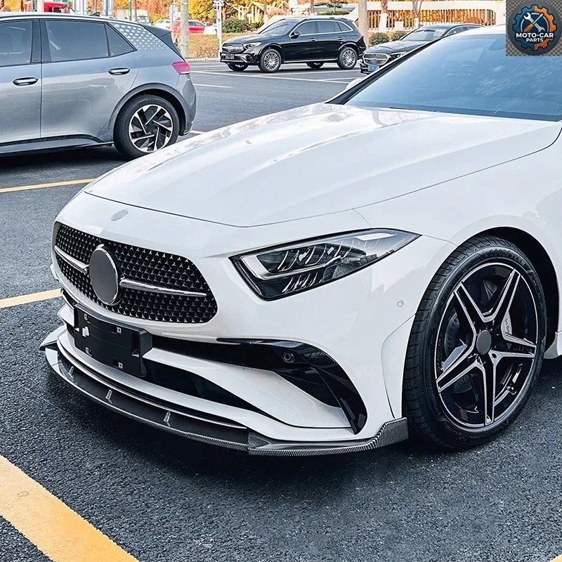 ABS メルセデスベンツ CLS C257 フェイスリフト AMGライン 2022年以降 フロントスポイラー バンパーリップ または カーボンファイバー調