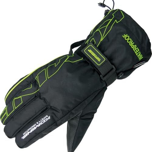 コミネ(KOMINE) バイク用 グローブ レインオーバーグローブ Black/F.Green L GK-132 722 防水as