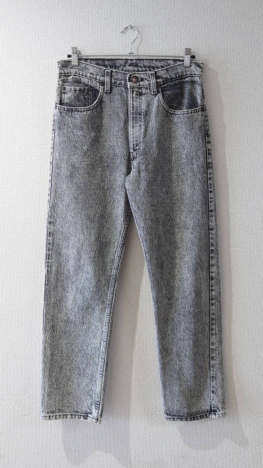 88’s Levi's USA製 505 Acid-washed black jeans W33 L30 ボタン裏650