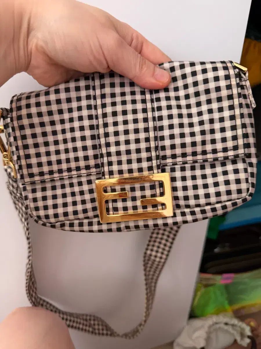 FENDI フェンディ バゲット CHECK パータン レディース クロスバック