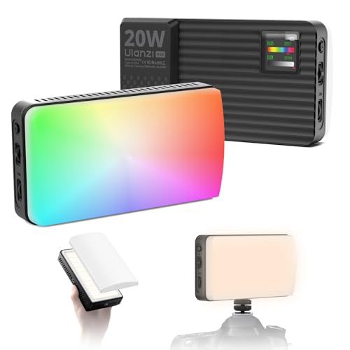 【新品】Ulanzi 20W RGBビデオライト ポータブル 撮影用ライト 小型 マグネット機能 1800K-9000K 無段階調光 超高輝度 撮影補助光 CRI 95+/OLED ディスプレイ/20シーンモード/3300mAh 充電式/磁気 87a462c0