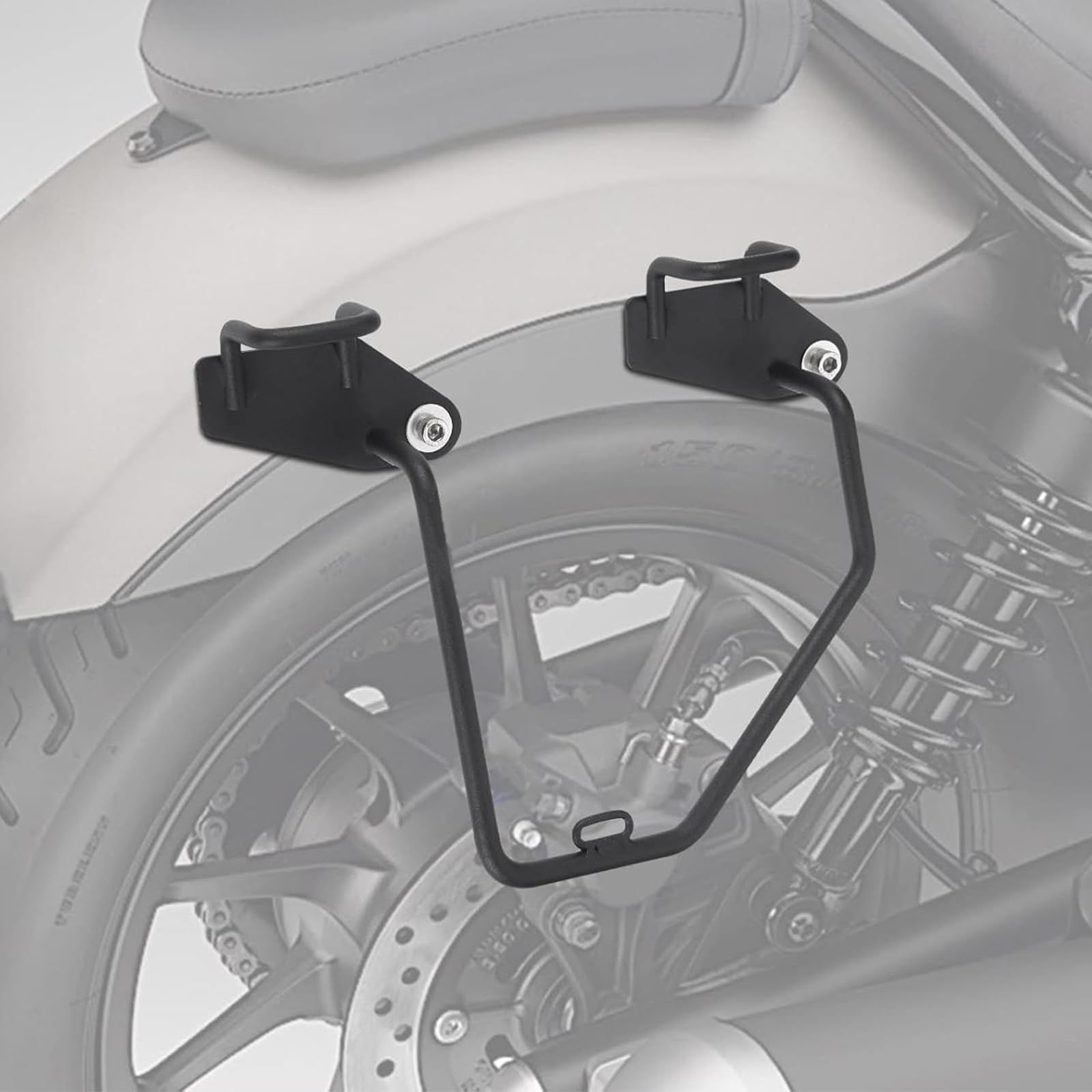 レブル250 500右側専用サイドバッグサポート REBEL250 500バイク用 サドルバッグサポート レブル専用 右側 高強度 ブラック(右側)as