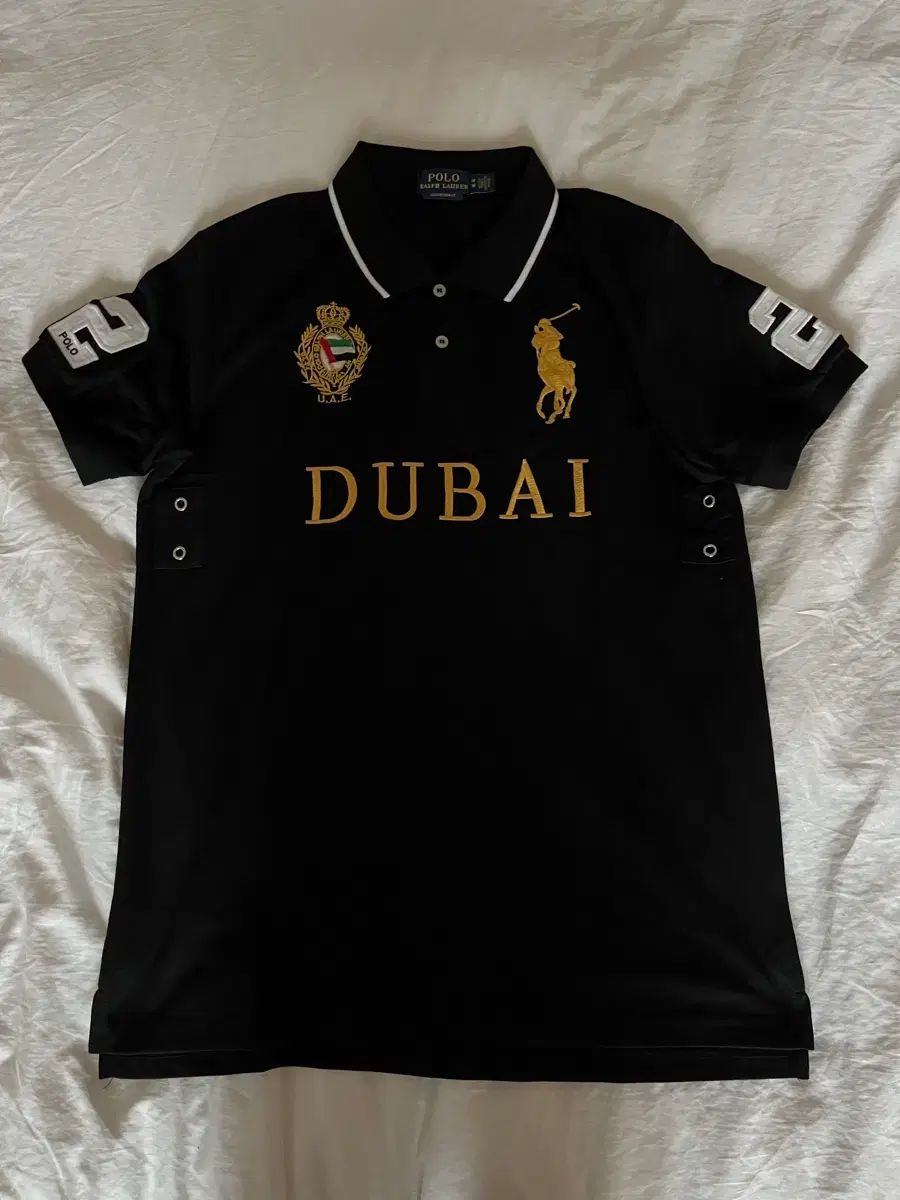 ポロラルフローレン ドバイ 半袖 カラーTシャツ ブラック チーフキーフ