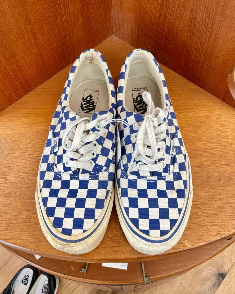 270 VANS ボルト エラ ブルー チェッカーボード スニーカー