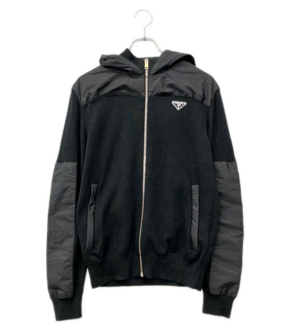 プラダ トライアングルロゴ ジップアップパーカー UMG107 メンズ SIZE 48 PRADA
